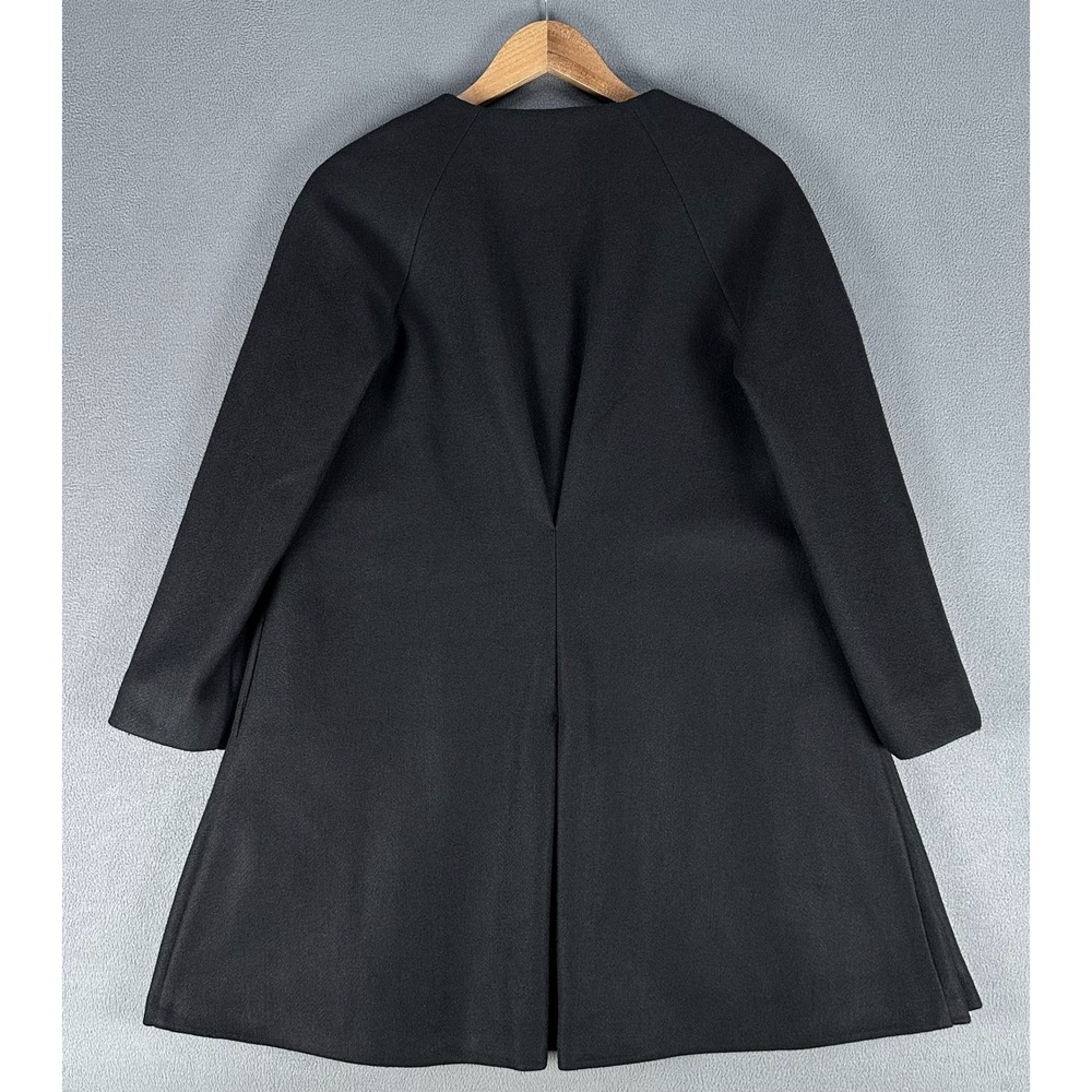 Tuckernuck Dress Womens Small Black Blair Bow Coat Pleated A Line Minimalist - Picture 2 of 8